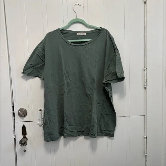 Free People Green Short Sleeve Tee - Picture 1 of 3